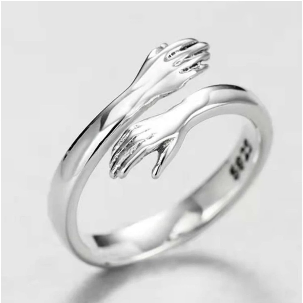 Hand Hug Always With You Ring